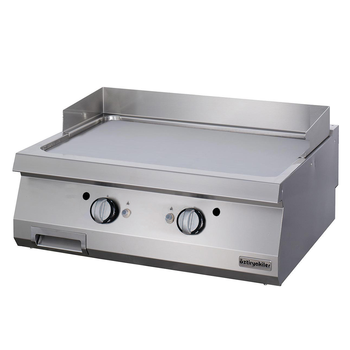 Grill Plate Set Üstü 900 Seri Gazlı Düz 80x90x30-Sert Krom Kaplı