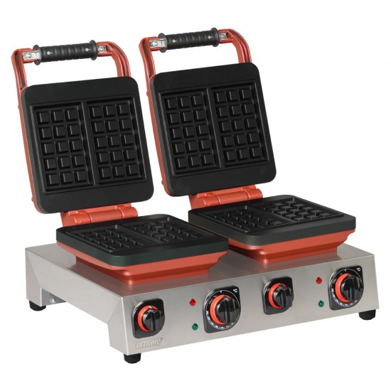 Omake Waffle Makinesi, Manuel, Kare -Belçika, Zaman Ayarlı