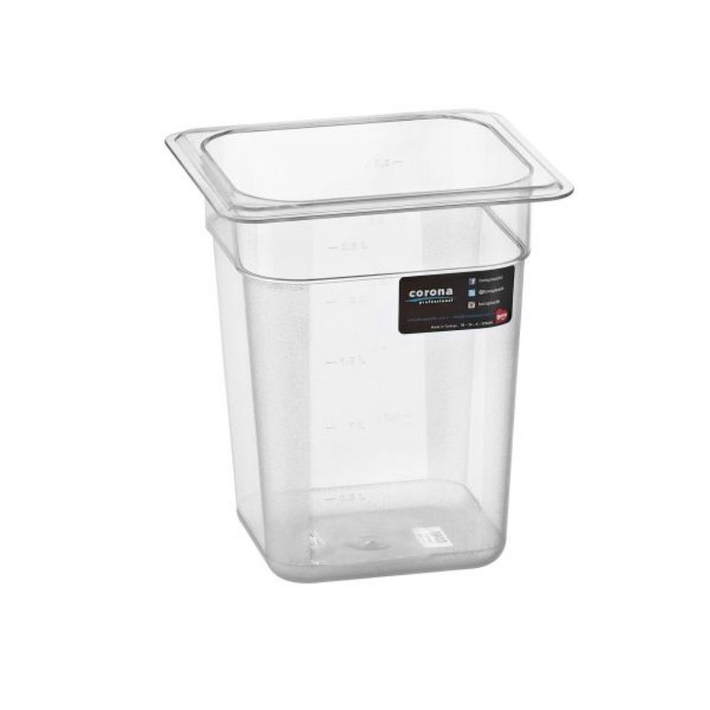 Gastronom Polikarbon Küvet GN 1/6-200 2.5 L